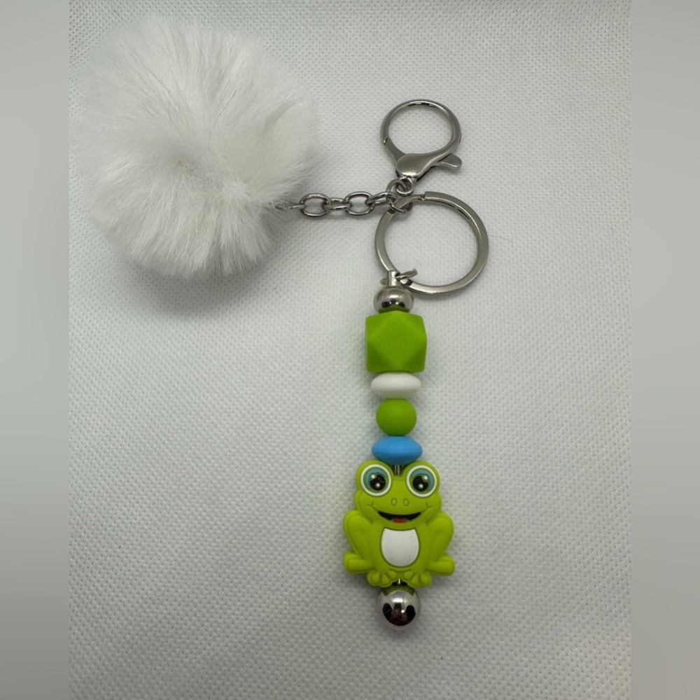 Handmade frog keychain